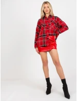 Košeľa DN KS 3997.08 čierna a červená