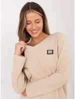 Sweter RV SW model 21782521 beżowy - FPrice Sweter RV SW model 21782521 beżowy - FPrice