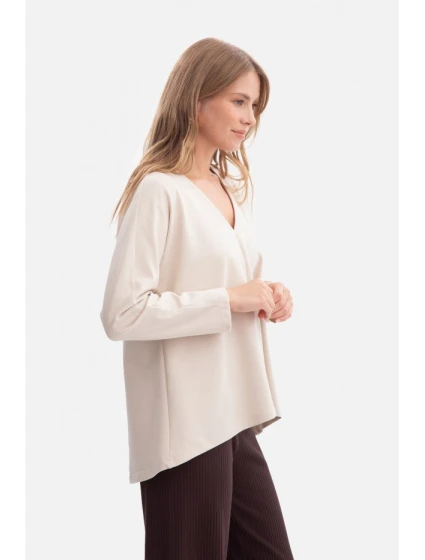 Pletený svetr s výstřihem do V model 21379910 - BeWear