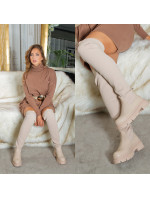 Trendy Musthave ribbed flat Overknee Boots