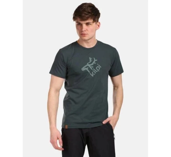 Pánské tričko model 21900576 tmavě zelené - Kilpi Pánské tričko model 21900576 tmavě zelené - Kilpi