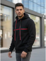 Pánská mikina s kapucí černá model 21994653 - Dstreet