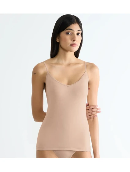 sloggi GO Daily Cotton Spaghetti Top - BROWN - SLOGGI BROWN - SLOGGI