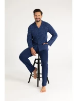 Regina 486 dlhé/r 2XL-3XL z25/26 pánske pyžamo bez zipsu
