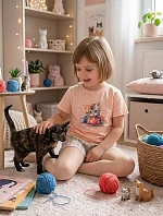 Pyžamo Cornette Kids Girl 787/125 Kity, 4 kusy v balení, veľkosť 98–128