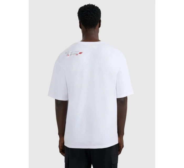 Pánske tričko oversize s potlačou 4F 4FRAW25TTSHM3257-10S Pánske tričko oversize s potlačou 4F 4FRAW25TTSHM3257-10S
