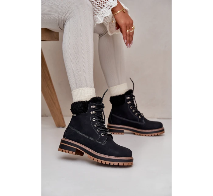 Zateplené dámské boty Big Star model 21669664 Černé - Big Star Shoes Zateplené dámské boty Big Star model 21669664 Černé - Big Star Shoes