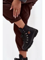 Ocieplane Trapery Damskie Na Platformie Czarne Zaraine Ocieplane Trapery Damskie Na Platformie Czarne Zaraine