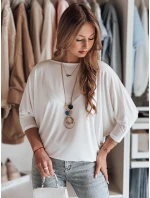Dámska oversize maslová blúzka s príveskom LUZVIA ecru FashionStreet RY2771