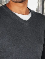 Svetlo šedý pánsky sveter s golierom FashionStreet WX2316