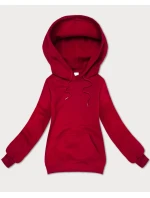 Červená volná klokaní mikina s kapucí model 21395711 - S'WEST