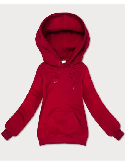 Červená volná klokaní mikina s kapucí model 21395711 - S'WEST