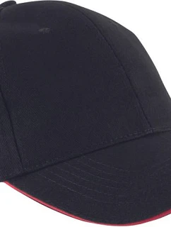 K-up KP 011 6-panelová sendvičová čiapka „Orlando“ 20.0011 čierna/červená