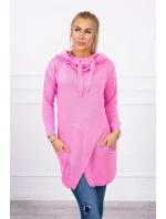 Sveter s obálkou dole svetlo ružový