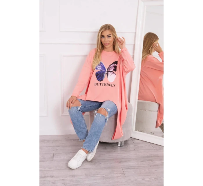 Marhuľová blúzka s potlačou