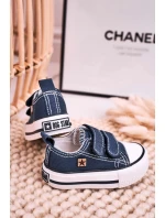 Dziecięce Trampki Na Rzepy BIG STAR HH374201 Granatowe