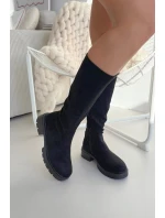 Dámské kozačky z eko semiše černé Oceana Dámské kozačky z eko semiše černé Oceana