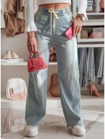 Dámské džínové kalhoty se širokými nohavicemi blue Dstreet model 21985165 - FashionStreet