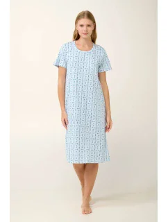 Vamp - Bavlnená nočná košeľa s geometrickou potlačou 20934 - Vamp