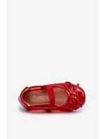 Dětské balerínky s mašlí červené model 21663173 - Boto Dětské balerínky s mašlí červené model 21663173 - Boto
