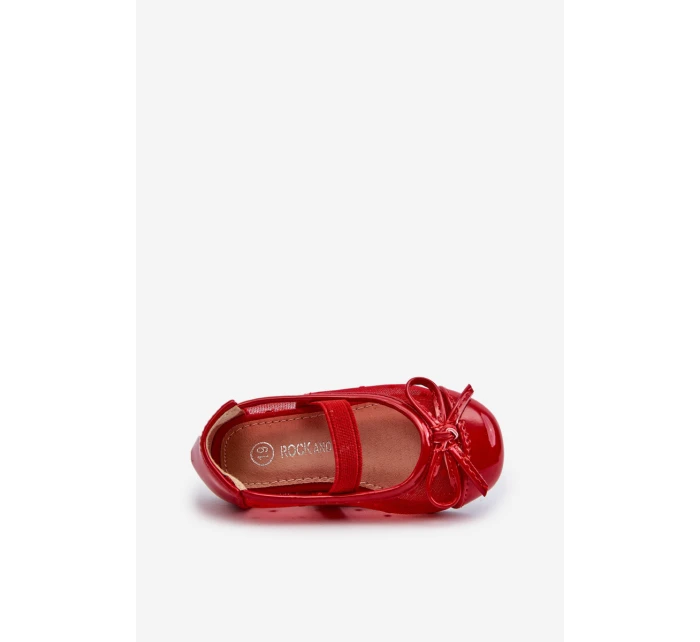 Dětské balerínky s mašlí červené model 21663173 - Boto Dětské balerínky s mašlí červené model 21663173 - Boto