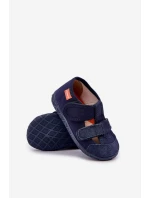 Dětské Pantofle Na Suchý Zip Tmavě Modré model 21682727 - Milami