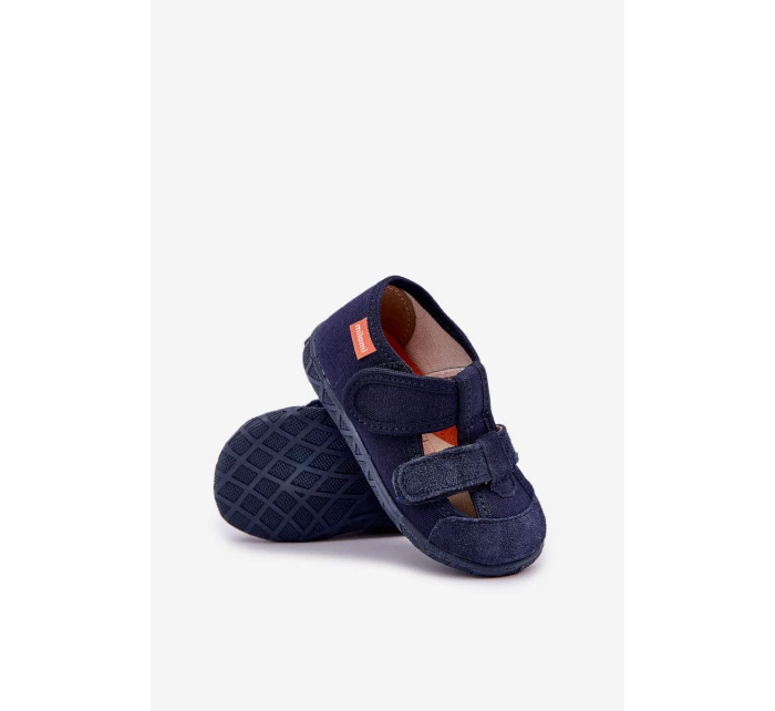 Dětské Pantofle Na Suchý Zip Tmavě Modré model 21682727 - Milami