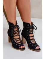 Sandály Na Podpatku S A Šněrováním Černé model 21684802 - Boto Sandály Na Podpatku S A Šněrováním Černé model 21684802 - Boto