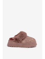 Śniegowce Damskie Na Platformie Z Futerkiem I Haftem Ciemnobeżowe Querina Śniegowce Damskie Na Platformie Z Futerkiem I Haftem Ciemnobeżowe Querina