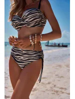 Dvojdielne trblietavé plavky V-11160 black and cream - Axami Dvojdielne trblietavé plavky V-11160 black and cream - Axami