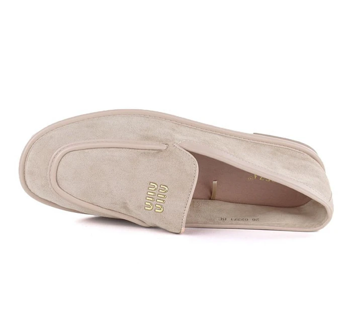 Dámske semišové čižmy Vinceza beige 62271