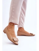 Klasyczne Baleriny Z Ozdobą Beżowe Rivea