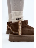 Sněhule na platformě se vzorem tmavě zelené model 21645946 - Boto Sněhule na platformě se vzorem tmavě zelené model 21645946 - Boto