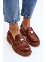 Zazoo 20165 Skórzane Mokasyny Damskie Brązowe