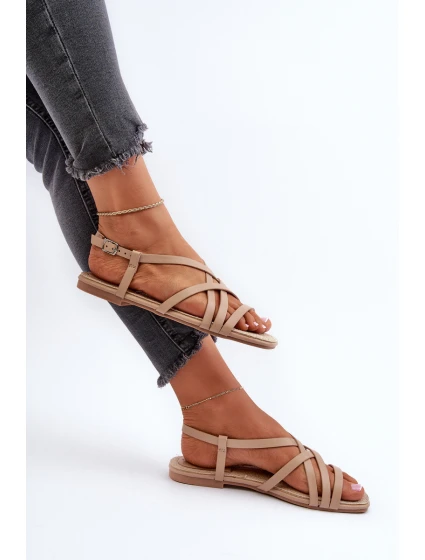 Ploché dámské sandály Big Star model 21653709 Beige - Big Star Shoes