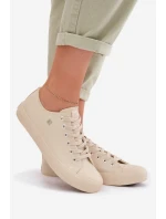 Dámske tenisky z eko kože Big Star TT274019 Beige