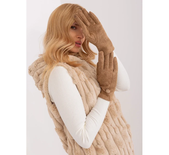 Rękawiczki AT RK model 19367867 camelowy - FPrice