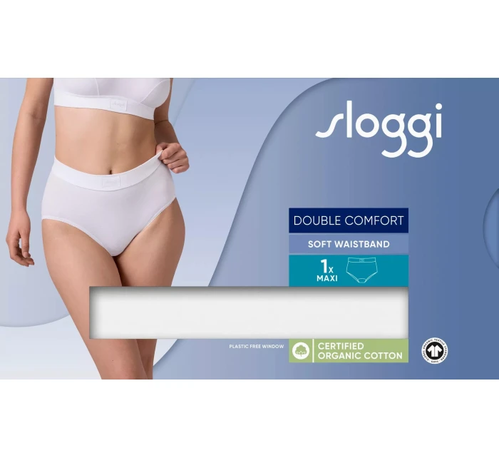 Dámske nohavičky Double Comfort T Maxi - WHITE - biela 0003 - SLOGGI Dámske nohavičky Double Comfort T Maxi - WHITE - biela 0003 - SLOGGI
