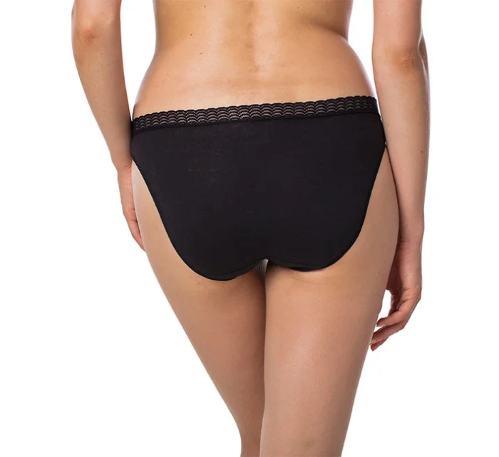 Dámske nohavičky s čipkou FANCY COTTON Minislip - Bellinda - čierna