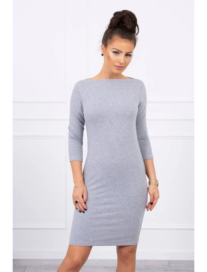 Klasické šaty šedá melanž Klasické šaty šedá melanž