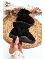 Dětské sněhule na suchý zip černé model 21645714 - Boto