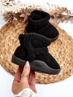 Dětské sněhule na suchý zip černé model 21645714 - Boto