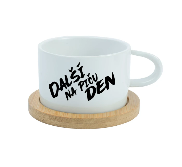 DALŠÍ NA PIČU DEN - bílý hrníček makronka 200 ml DALŠÍ NA PIČU DEN - bílý hrníček makronka 200 ml