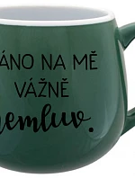 I'M DEARLY LOVING IT - zelený keramický hrnček 300 ml