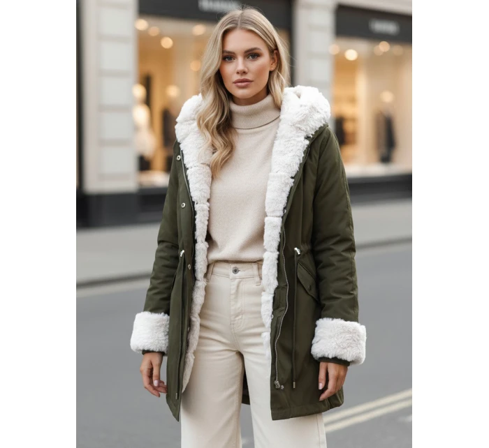 Dámská zimní bunda zelená Dstreet model 21982592 - FashionStreet