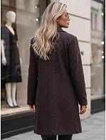 Płaszcz damski klasyczny czekoladowy model 22404917 - FashionStreet