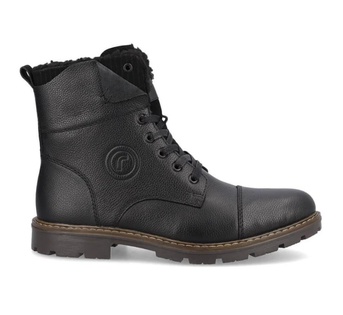 M model 20571632 vlněné zateplené kožené boty černé - Rieker