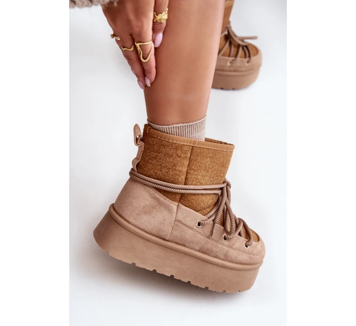 Sněhule S Na Platformě Hnědé model 21676659 - Boto