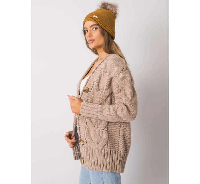 Dámska čiapka 69 tmavo žltá