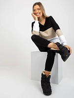 Mikina RV BL 8377.89 čierna a béžová